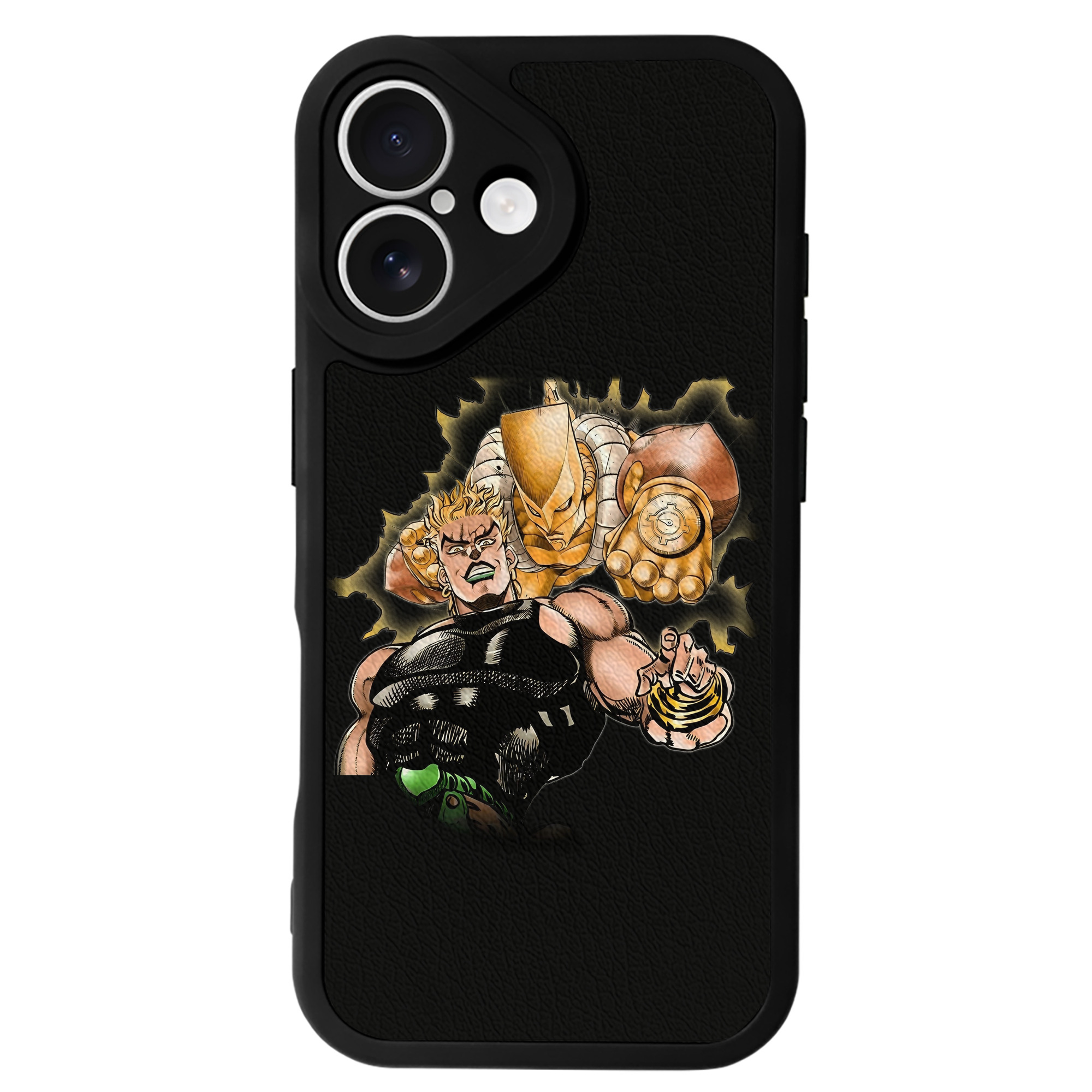 （画像用） ジョジョの奇妙な冒険 ディオ?ブランドー JoJo's Bizarre Adventure Dio Brando 【iPhone 16シリーズ対応】シリコンスマホケース（レザー調） 材質：シリコン
